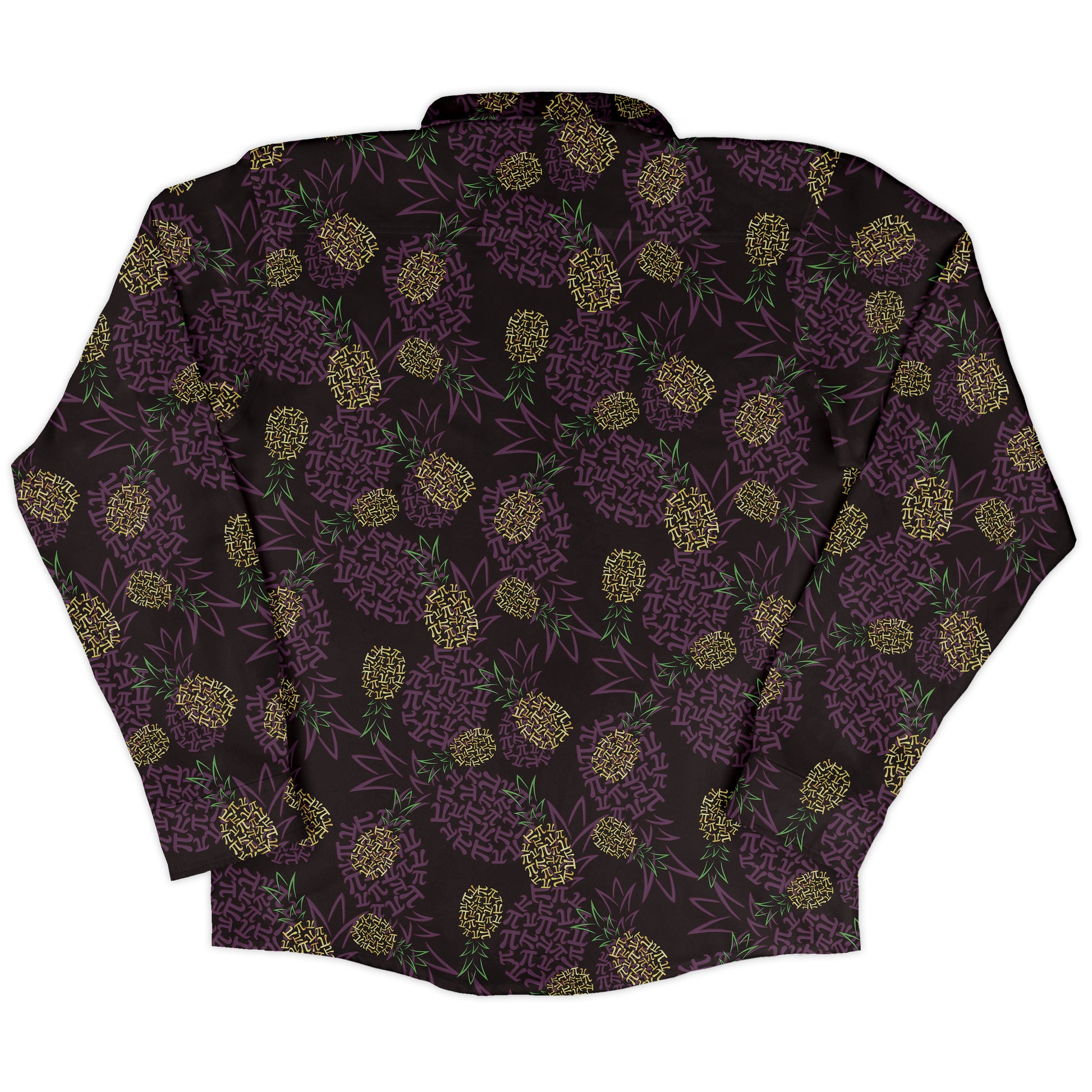 Pi Napple Midnight Long Sleeve Button Up Shirt back