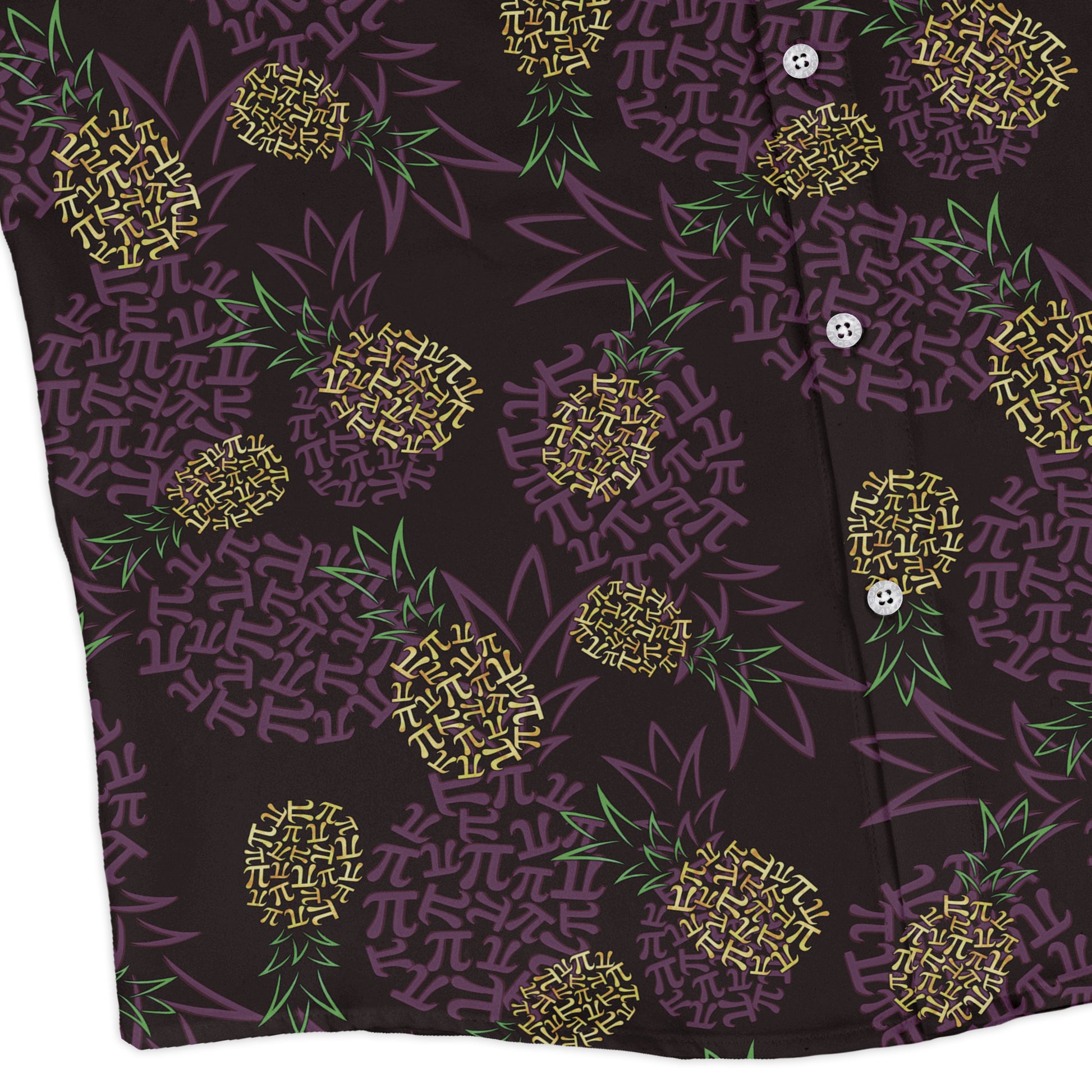 Pi Napple Midnight Long Sleeve Button Up Shirt corner