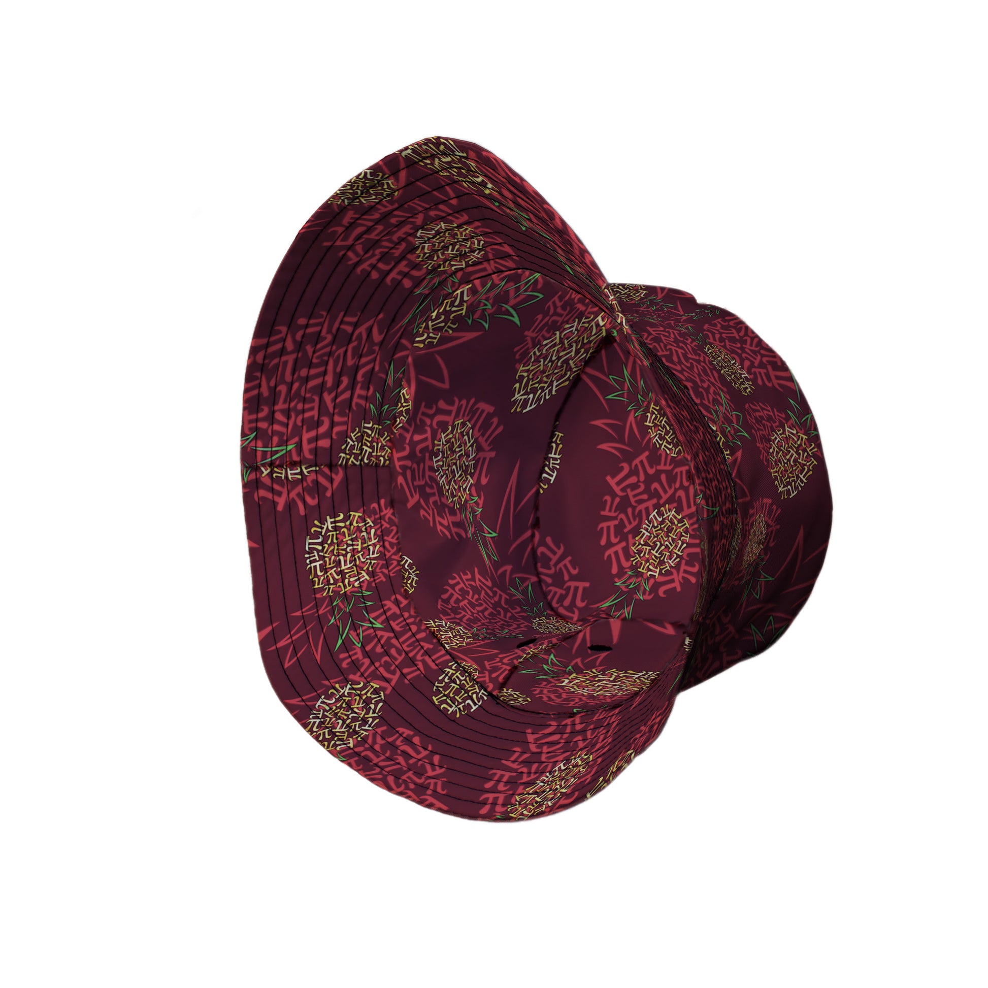 Pi Napple Red Bucket Hat Side View