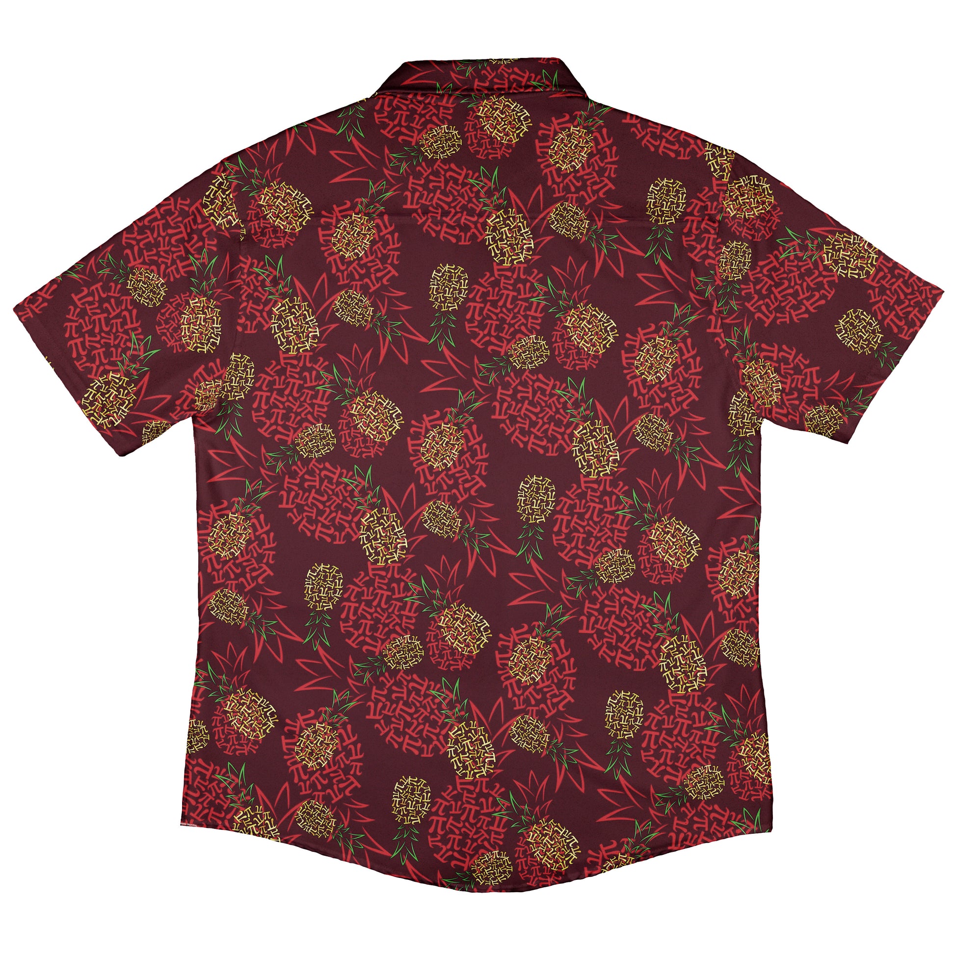 Pi Napple Red Button Up Shirt Back
