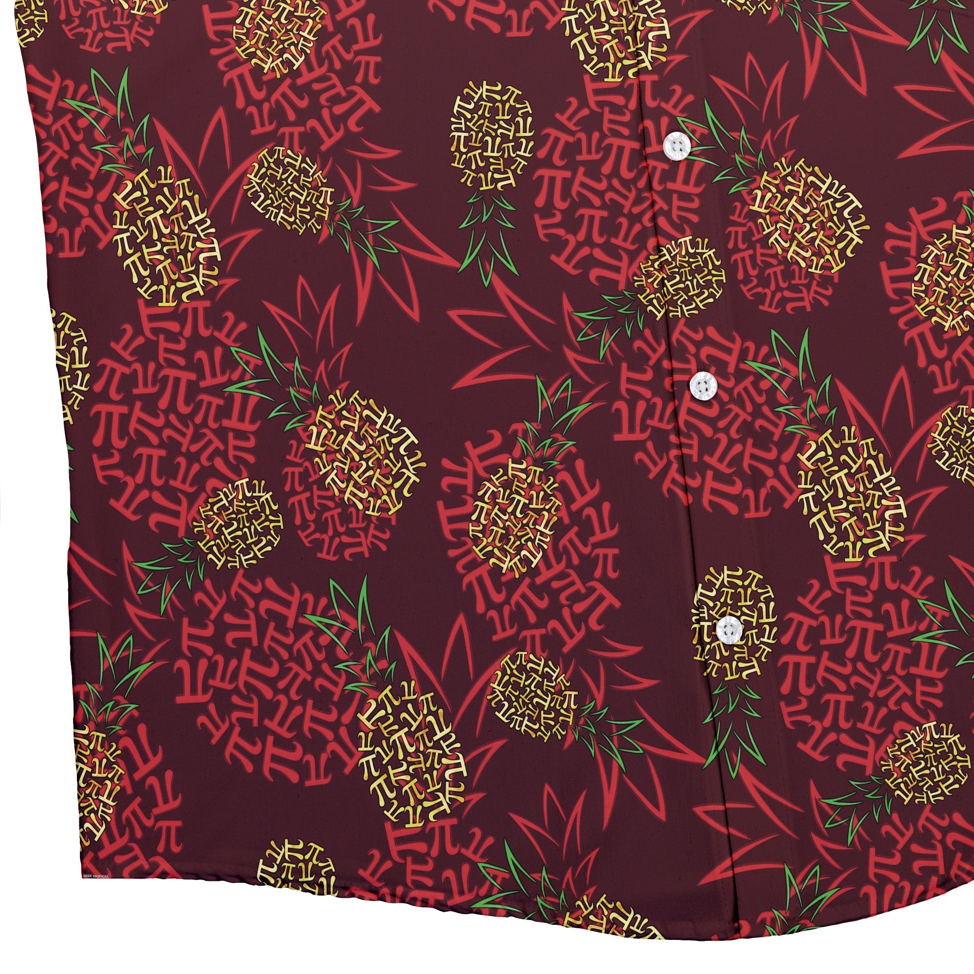 Pi Napple Red Button Up Shirt 2