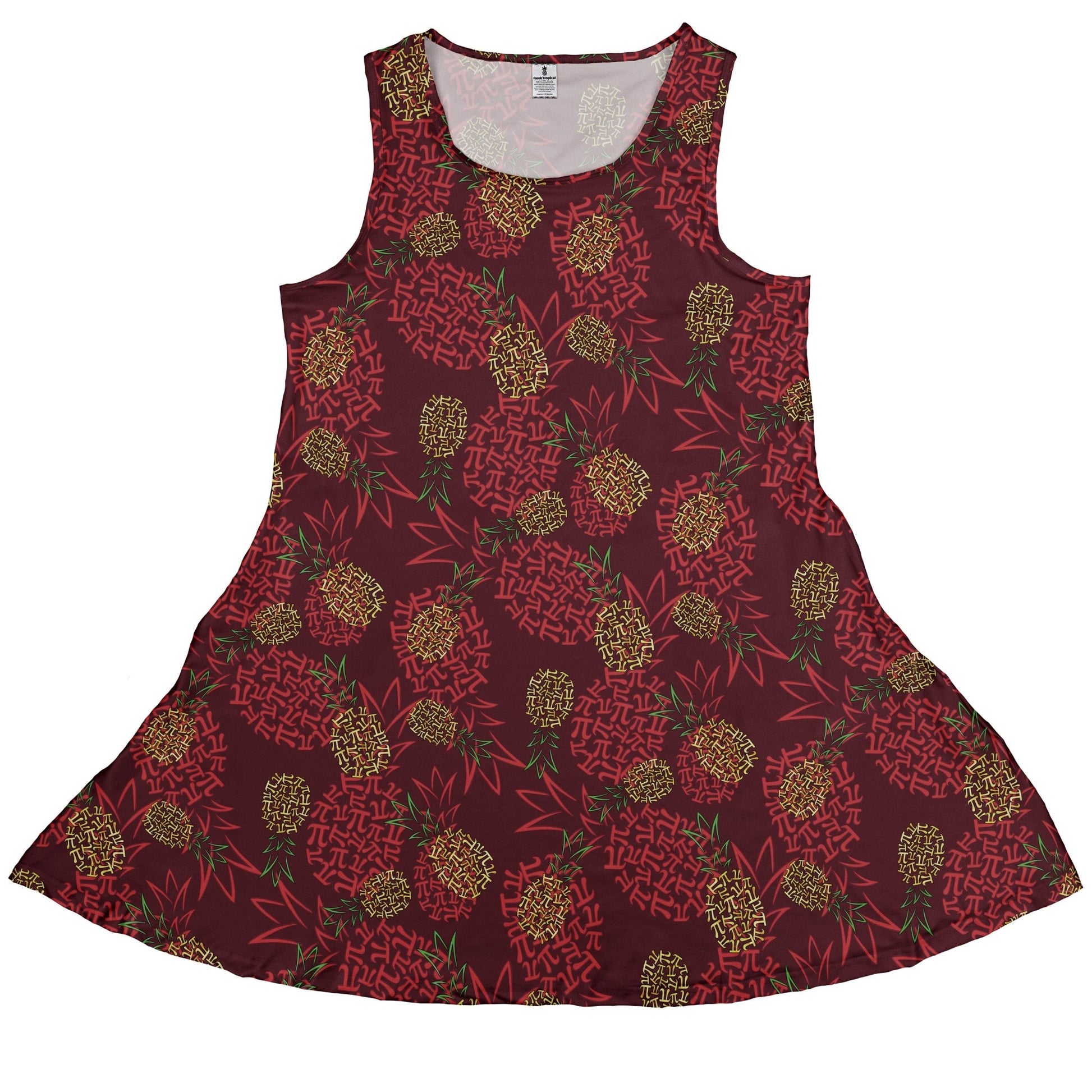 Pi Napple Red Sleeveless Dress 1