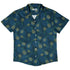 Pi Napple Teal Button Up Shirt Hawaiian Front