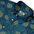 Pi Napple Teal Button Up Shirt Neck