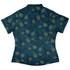 Pi Napple Teal Curvy Button Up Shirt womens back