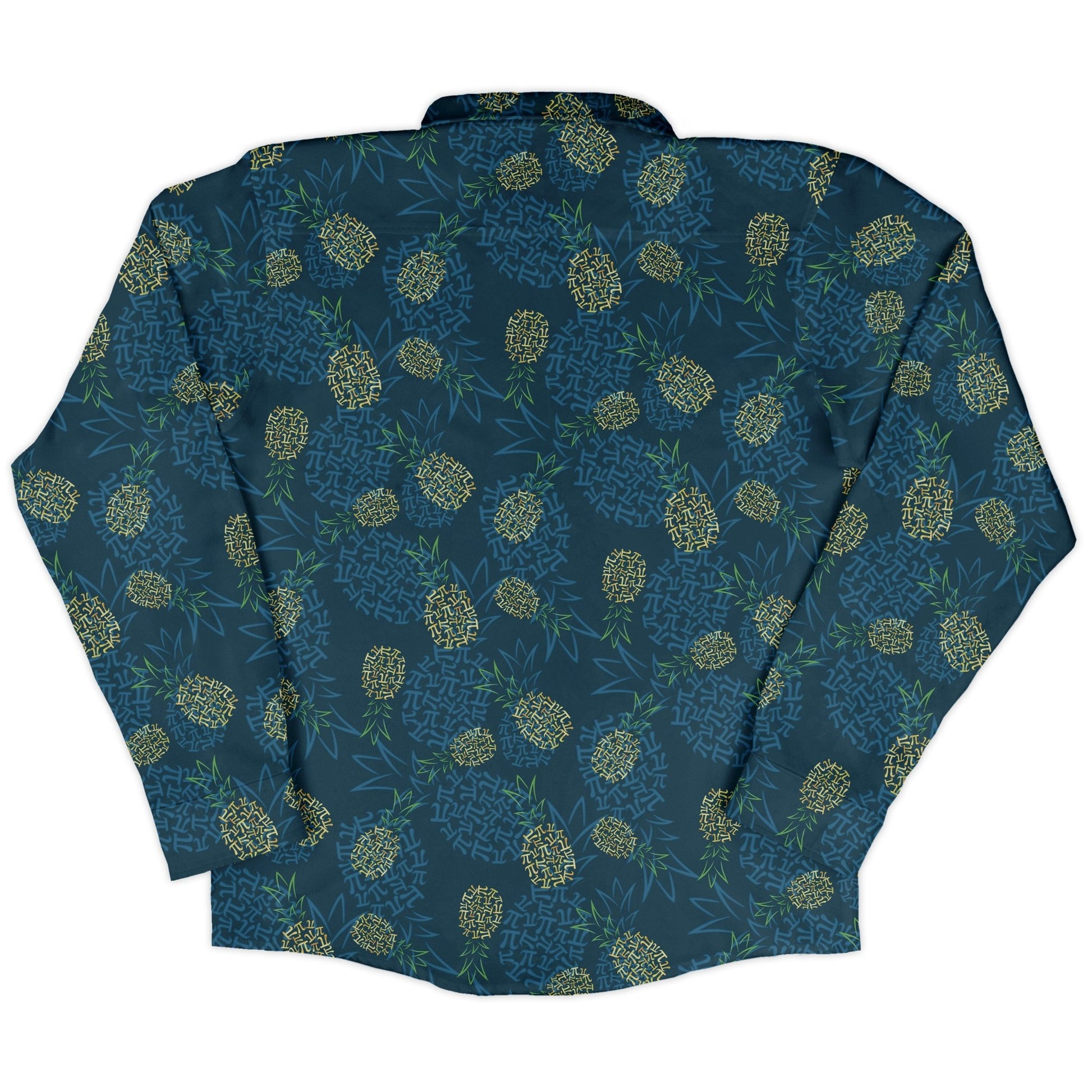 Pi Napple Teal Long Sleeve Button Up Shirt 6