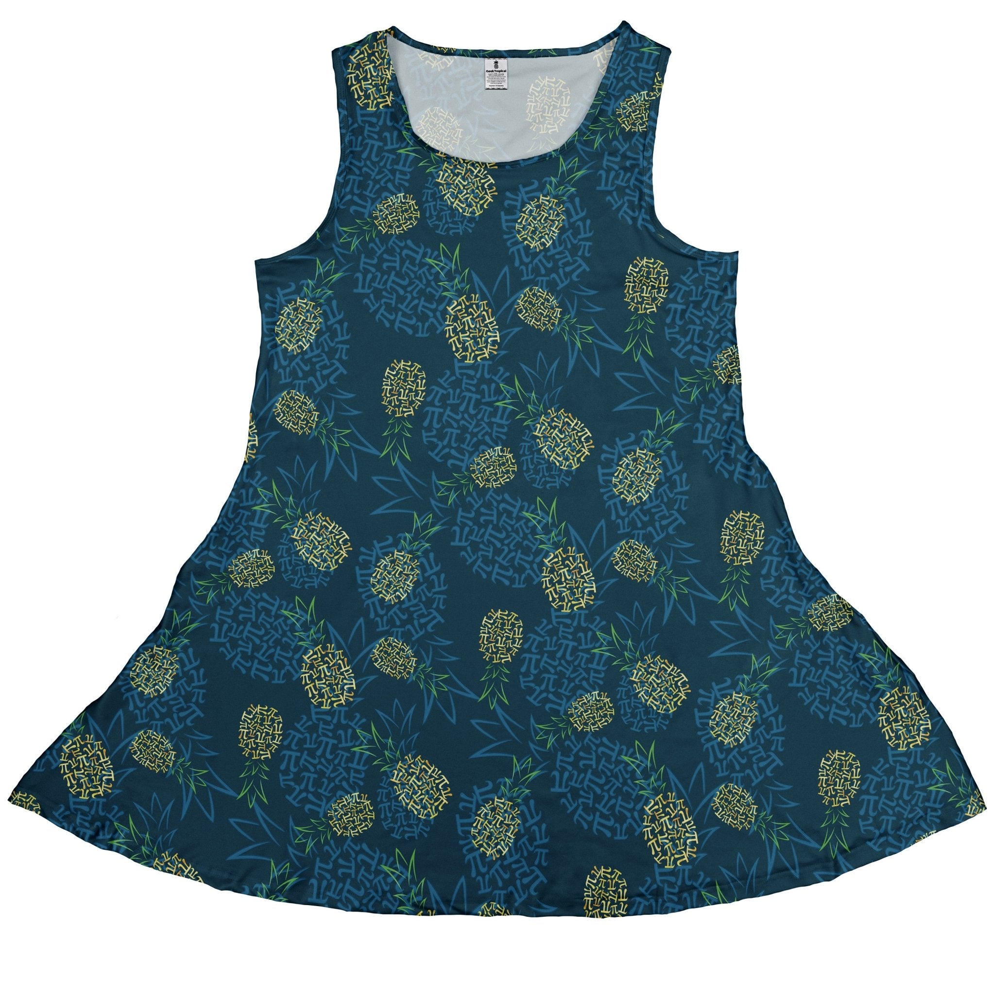 Pi Napple Teal Sleeveless Dress 1