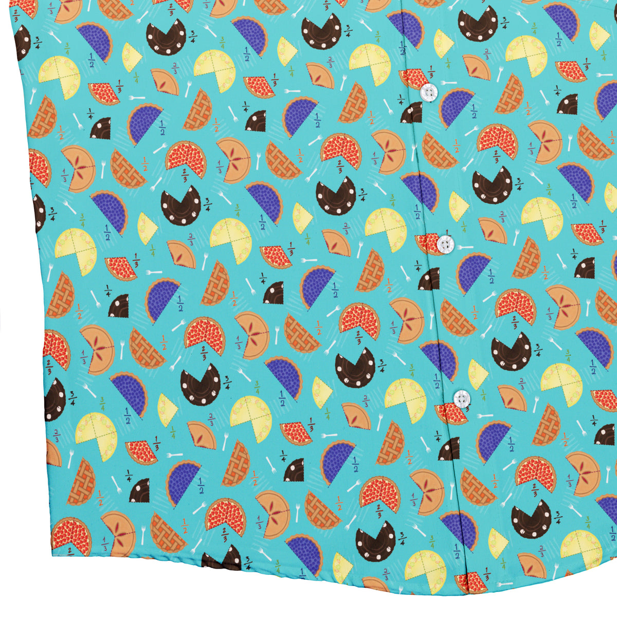 Pieces Of Pie Button Up Shirt Bottom Corner