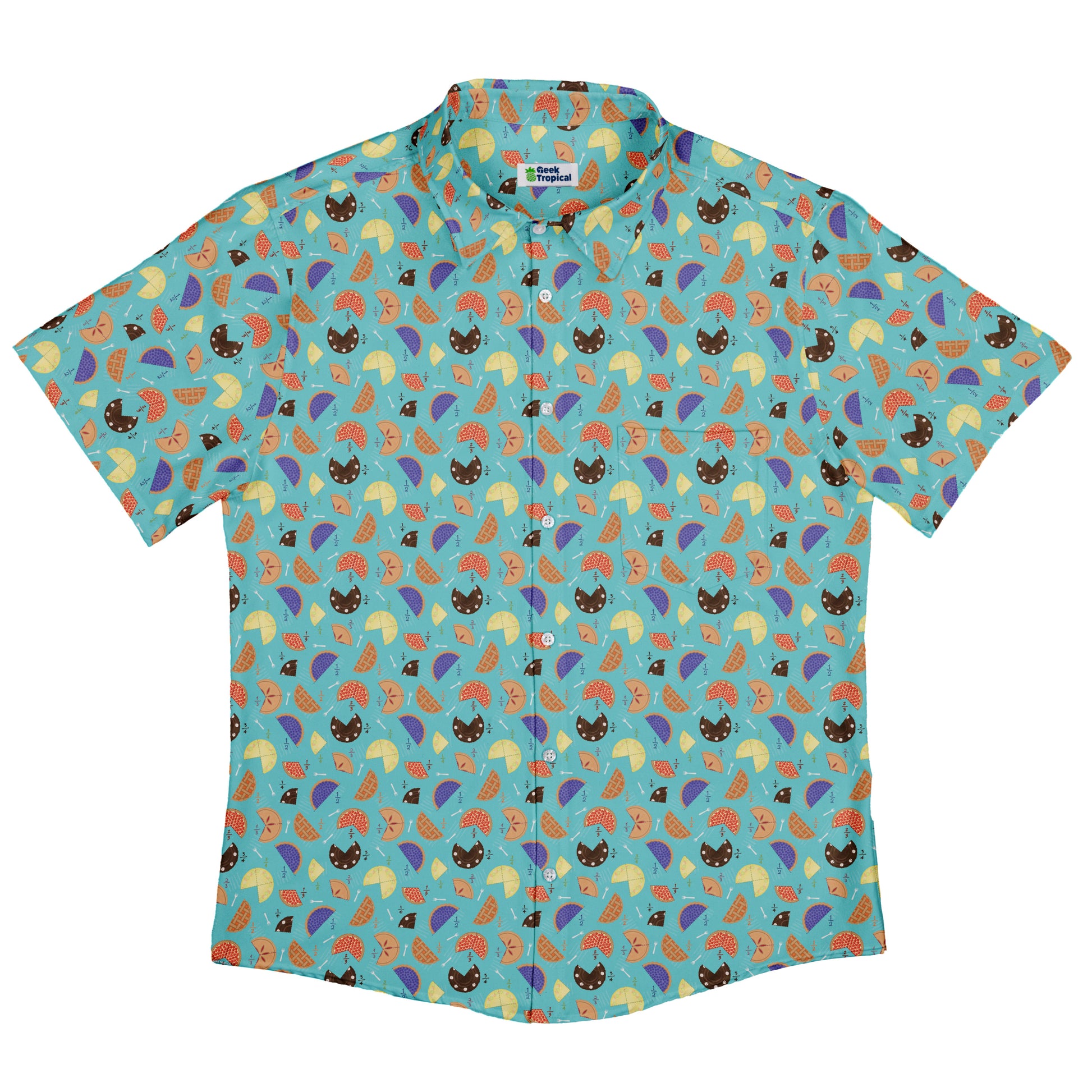 Pieces Of Pie Button Up Shirt Flat Front