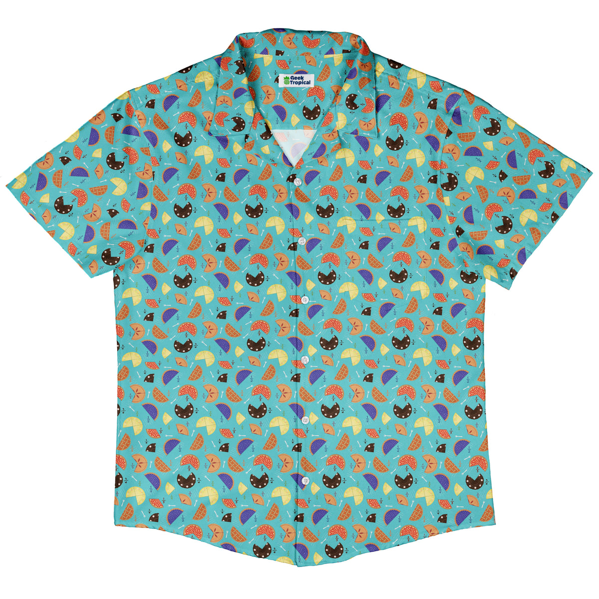 Pieces Of Pie Button Up Shirt Hawaiian Front