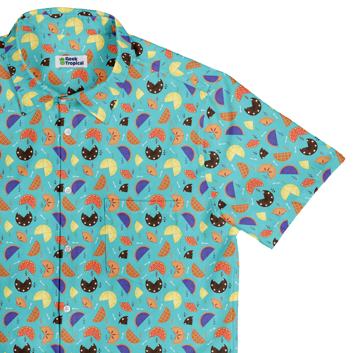 Pieces Of Pie Button Up Shirt Top Corner