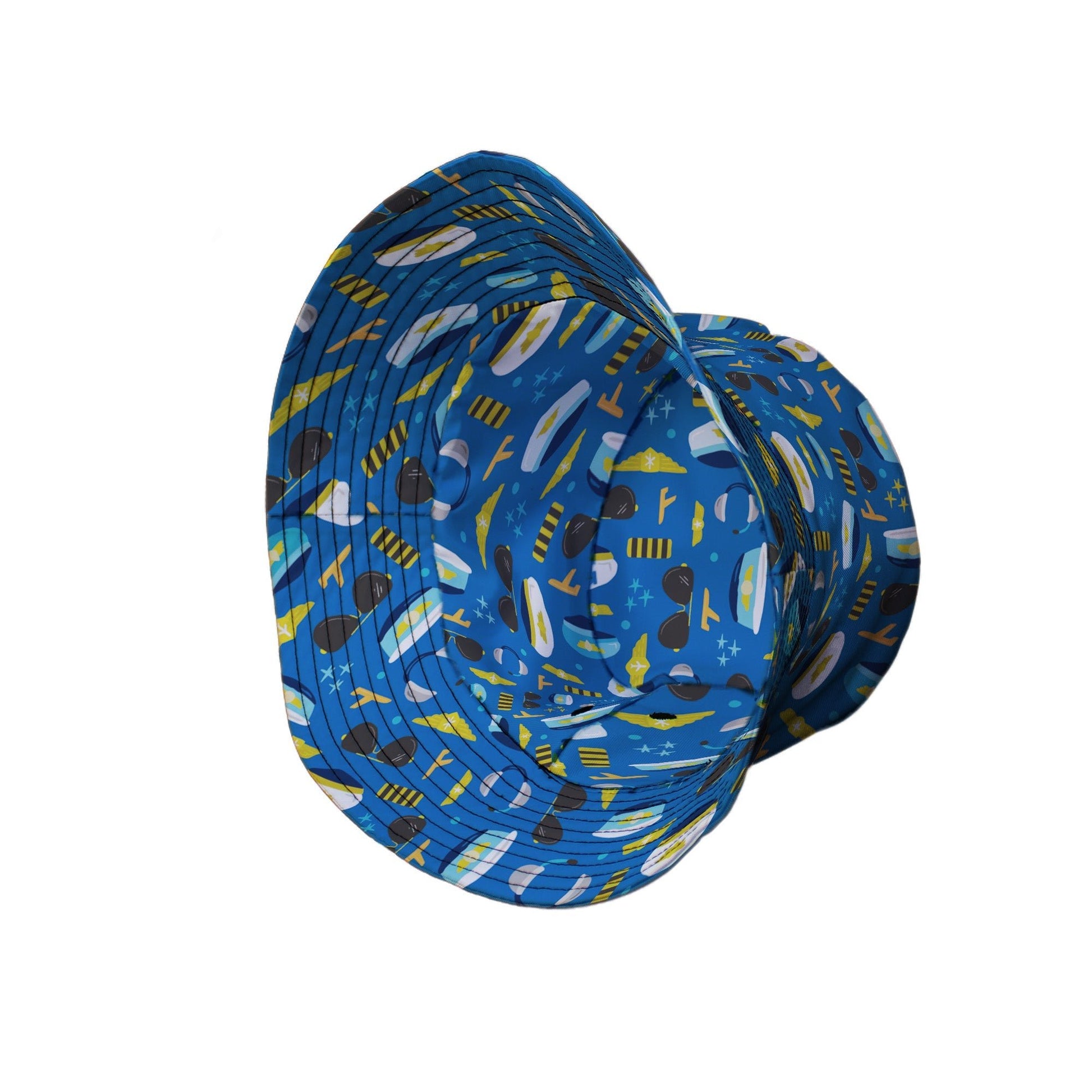 Pilot Uniform Bucket Hat Geek Nerd aviation print Design by Zirkus Design lx - B