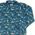 Pilot Uniform Long Sleeve Button Up Shirt Geek Nerd adult sizing aviation print Design by Zirkus Design