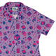 Pink Blue and Bisexual Colors Tabletop RPG Items Dnd Curvy Button Up Shirt Geek Nerd dnd & rpg print Pride Patterns women