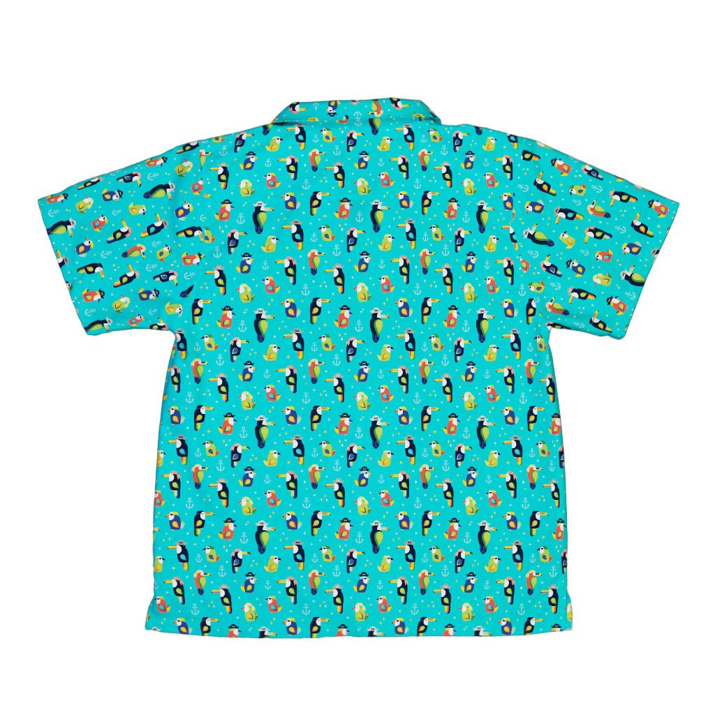Pirate Toucans Youth Hawaiian Shirt Geek Nerd animal patterns Design by Zirkus Design funny prints