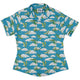 Pixel Dragon Video Game Sky Curvy Button Up Shirt 2