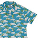 Pixel Dragon Video Game Sky Curvy Button Up Shirt 1