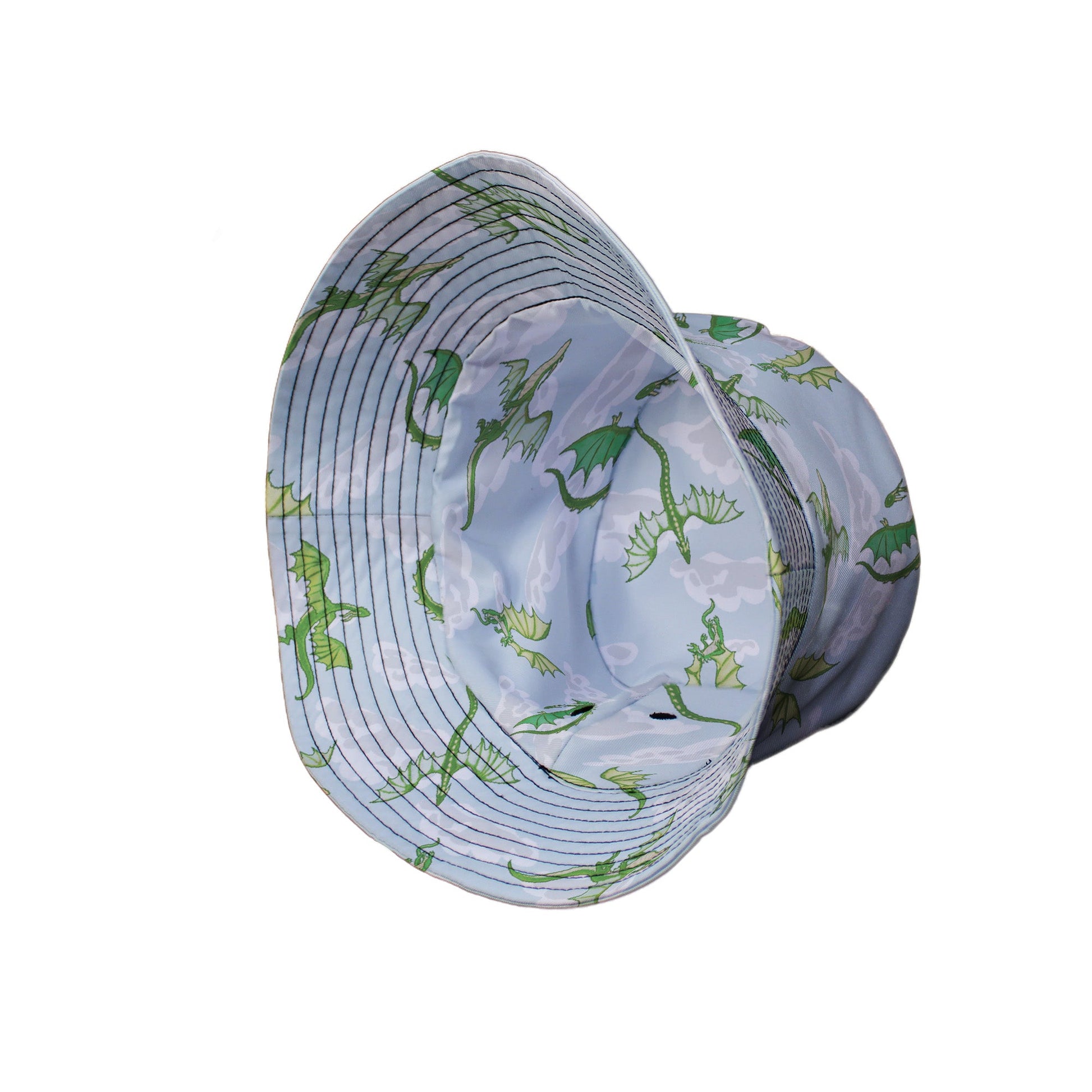 Pixel Dragon Video Game Mist Bucket Hat Geek Nerd Designs by Nathan fantasy prints lx - B