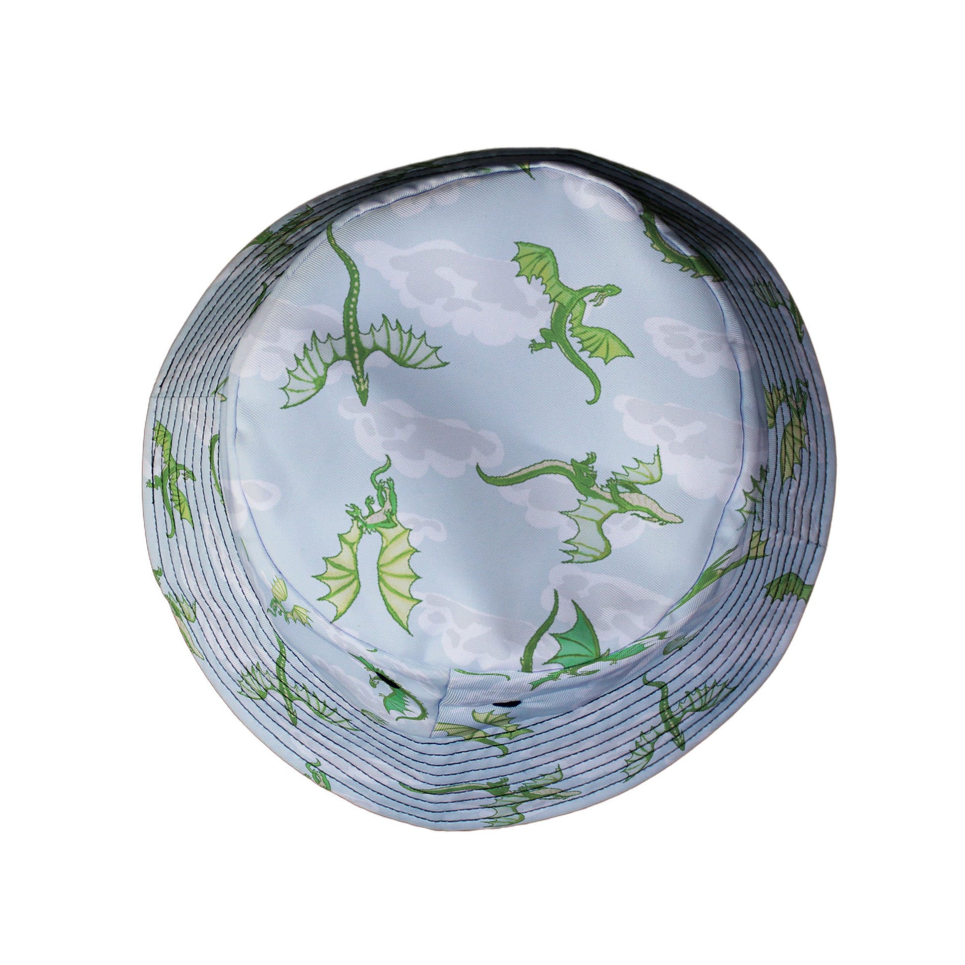 Pixel Dragon Video Game Mist Bucket Hat Geek Nerd Designs by Nathan fantasy prints lx - B