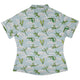 Pixel Dragon Video Game Mist Curvy Button Up Shirt 4