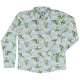 Pixel Dragon Video Game Mist Long Sleeve Button Up Shirt Geek Nerd adult sizing Designs by Nathan fantasy prints