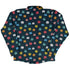 Pixel Monsters Teal Video Game Long Sleeve Button Up Shirt Geek Nerd adult sizing FLOW DESC WRITING video game arcade print