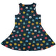 Pixel Monsters Teal Video Game Dress Geek Nerd lx - C video game arcade print