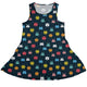 Pixel Monsters Teal Video Game Dress Geek Nerd lx - C video game arcade print