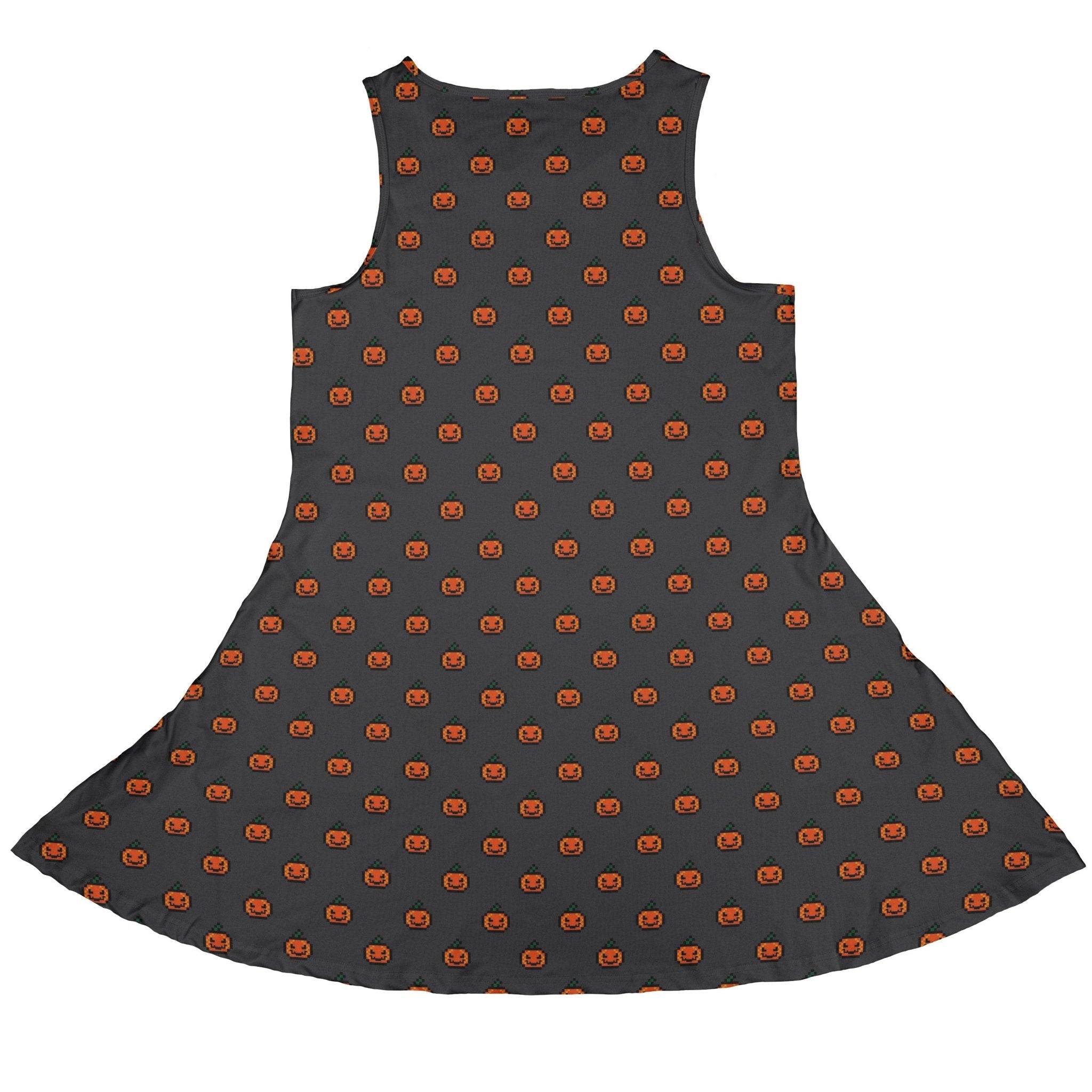 Pixel Pumpkins Dress Geek Nerd halloween lx - C q4