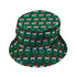 Pixel Santa Hats Dice Bucket Hat Geek Nerd Christmas Print Design by Heather Davenport lx - B