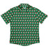 Pixel Santa Hats Dice Button Up Shirt Geek Nerd adult sizing Christmas Print Design by Heather Davenport