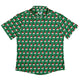 Pixel Santa Hats Dice Button Up Shirt Geek Nerd adult sizing Christmas Print Design by Heather Davenport