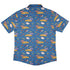 Pizza Rats Blue Button Up Shirt Back