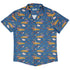 Pizza Rats Blue Button Up Shirt Hawaiian Front