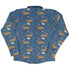 Pizza Rats Blue Long Sleeve Button Up Shirt back