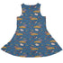 Pizza Rats Blue Sleeveless Dress back