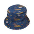 Pizza Rats Dark Blue Bucket Hat Black Stitching