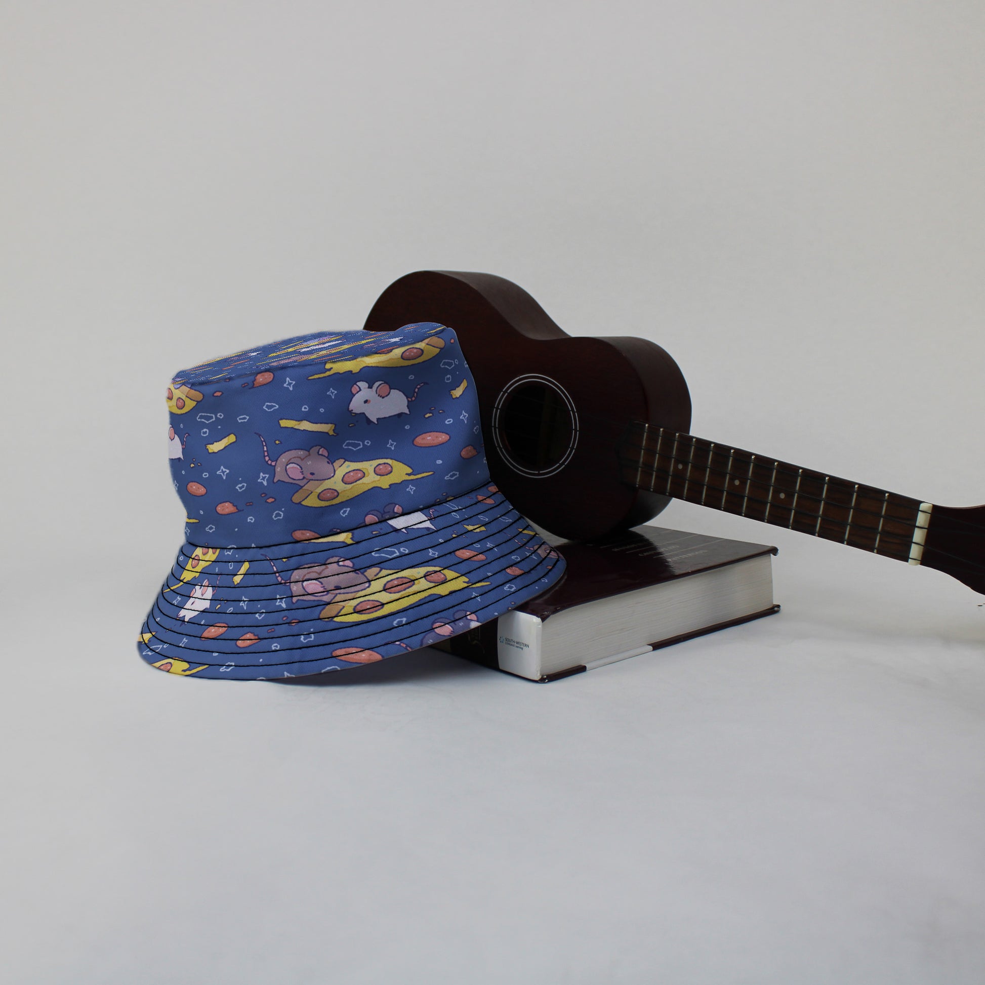 Pizza Rats Dark Blue Bucket Hat Lifestyle