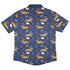 Pizza Rats Dark Blue Button Up Shirt Back