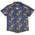 Pizza Rats Dark Blue Button Up Shirt Hawaiian Front