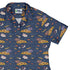 Pizza Rats Dark Blue Curvy Button Up Shirt womens top right