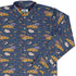 Pizza Rats Dark Blue Long Sleeve Button Up Shirt cover