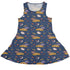 Pizza Rats Dark Blue Sleeveless Dress front