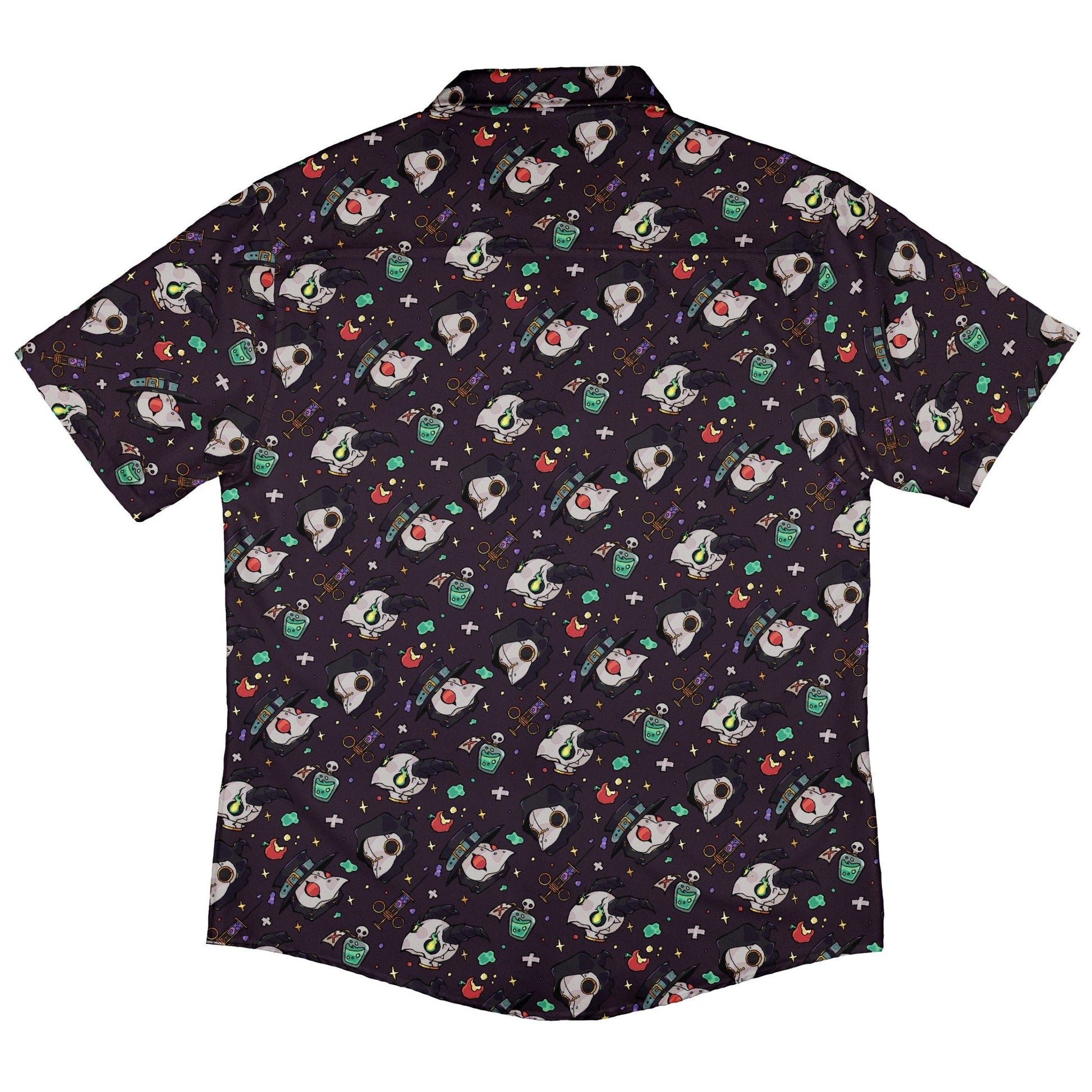 Plague Doctor Purple Button Up Shirt Geek Nerd adult sizing halloween q4