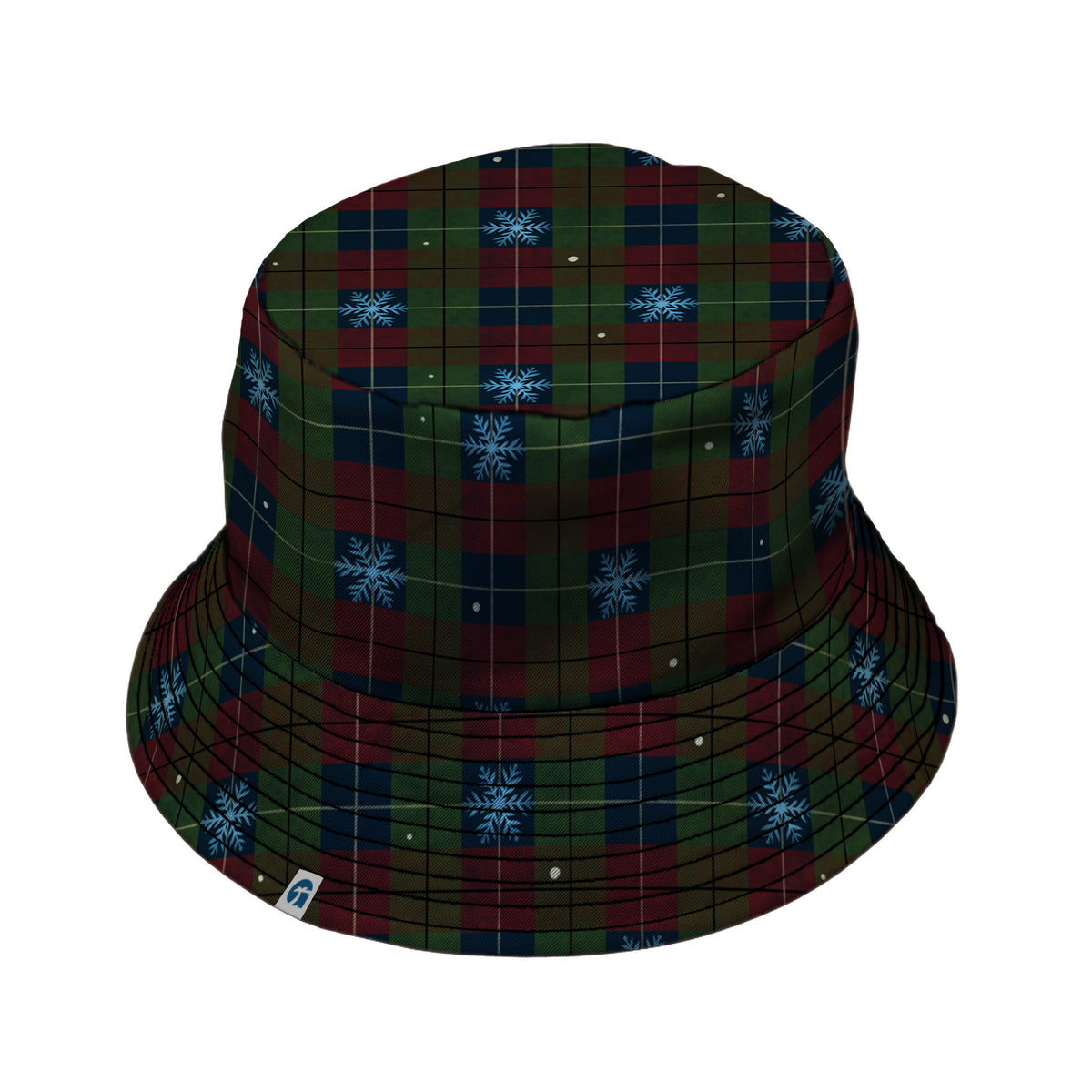 Plaid About Christmas Bucket Hat Black Stitching