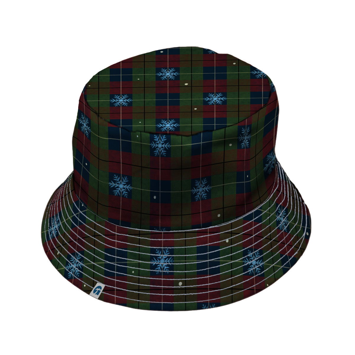 Plaid About Christmas Bucket Hat Gray Stitching