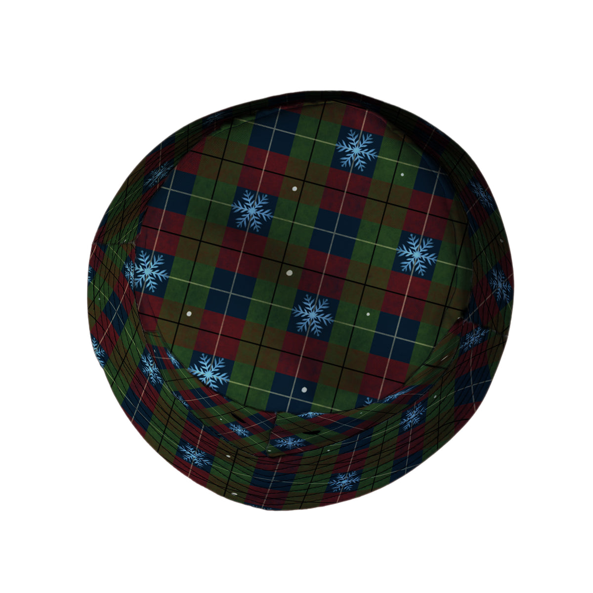 Plaid About Christmas Bucket Hat Top View
