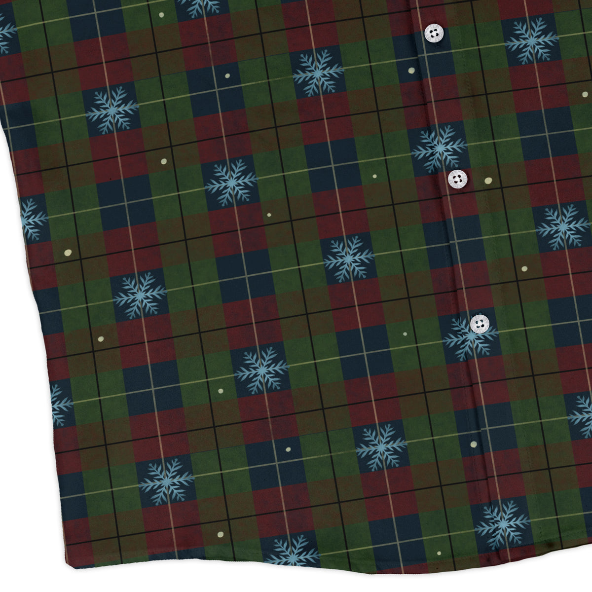 Plaid About Christmas Long Sleeve Button Up Shirt corner