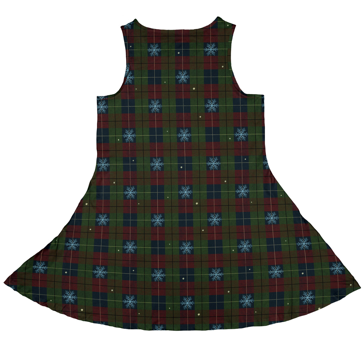 Plaid About Christmas Sleeveless Dress back