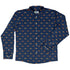 Plane Silhouette Long Sleeve Button Up Shirt Geek Nerd adult sizing aviation print Design by Zirkus Design